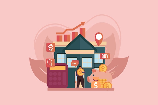 Diseño de ilustraciones de pisos inmobiliarios