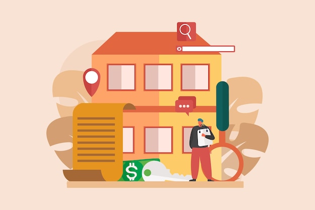 Diseño de ilustraciones de pisos inmobiliarios