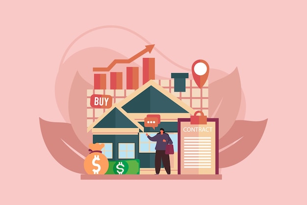Diseño de ilustraciones de pisos inmobiliarios