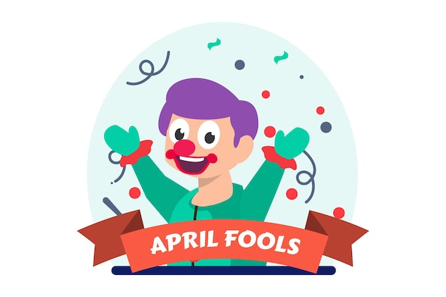 Vector diseño de ilustraciones planas de april fools