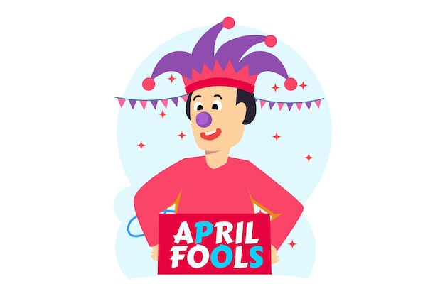 Vector diseño de ilustraciones planas de april fools