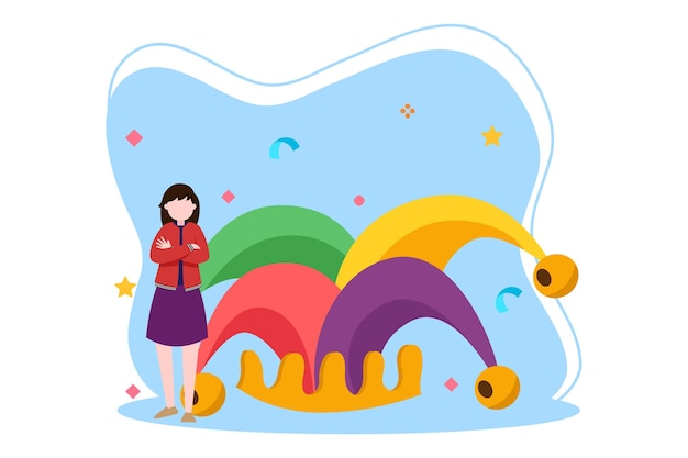 Diseño de ilustraciones planas de April Fools