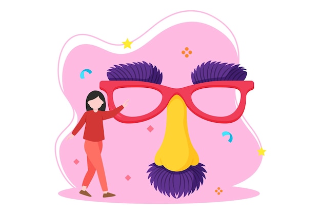 Diseño de ilustraciones planas de April Fools
