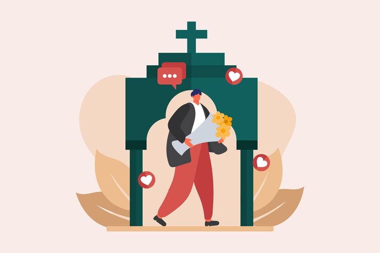 Vector diseño de ilustraciones planas para el día de la boda