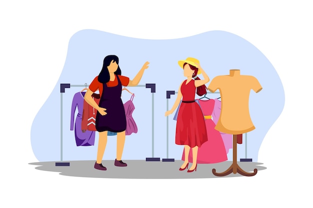 Diseño de ilustraciones planas de estilo de moda