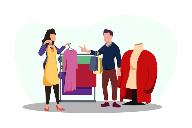 Diseño de ilustraciones planas de estilo de moda