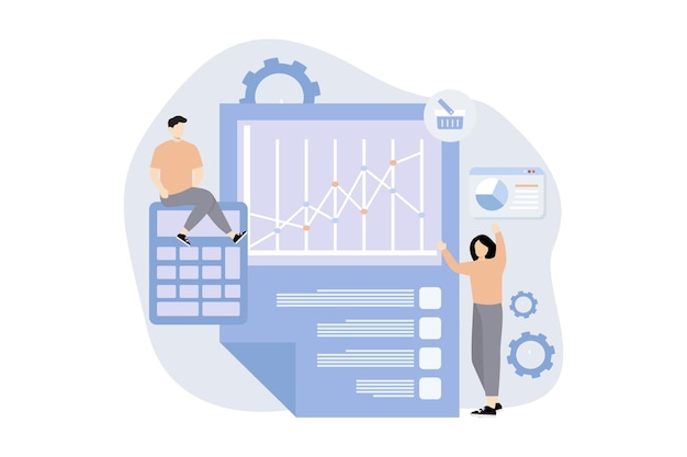 Diseño de ilustraciones planas de marketing digital
