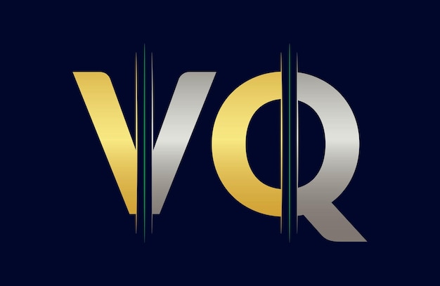 Diseño de ilustraciones para la plantilla de letras del logotipo de VQ