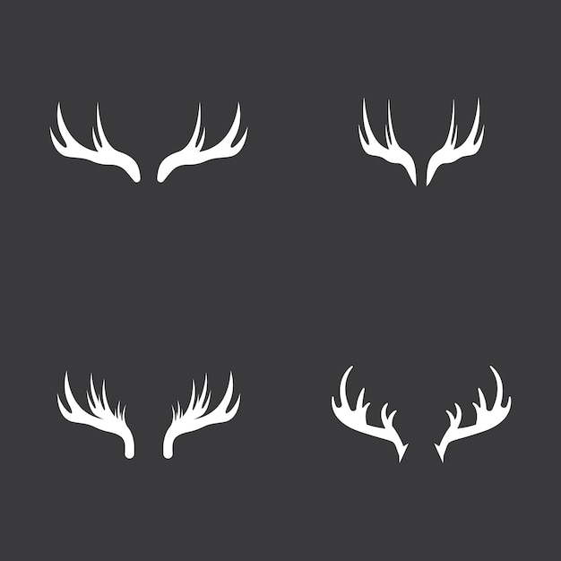 Diseño de las ilustraciones de la plantilla del logotipo de deer antlers