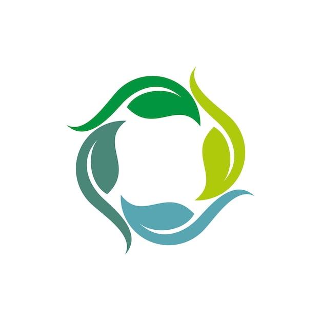 Diseño de ilustraciones de plantillas de logotipo de hojas ornamentales y flores