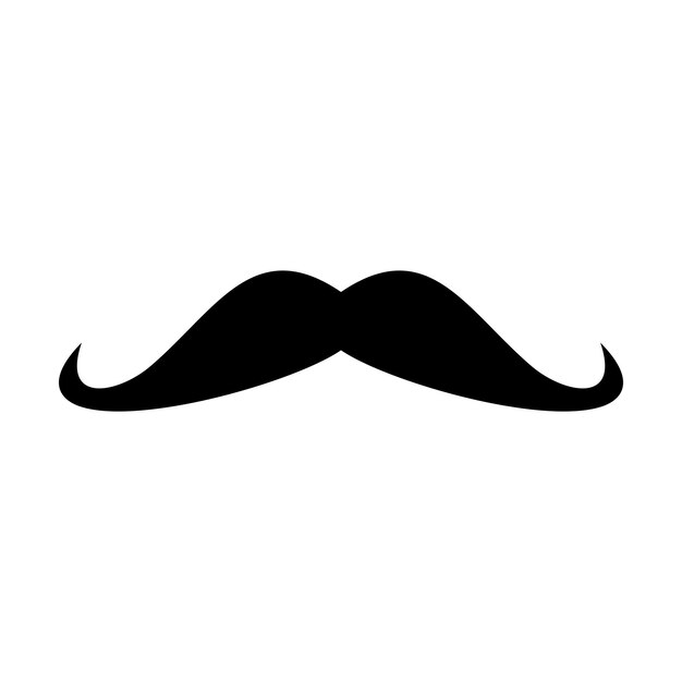 Diseño de ilustraciones de plantillas de logotipos vectoriales de íconos de bigote