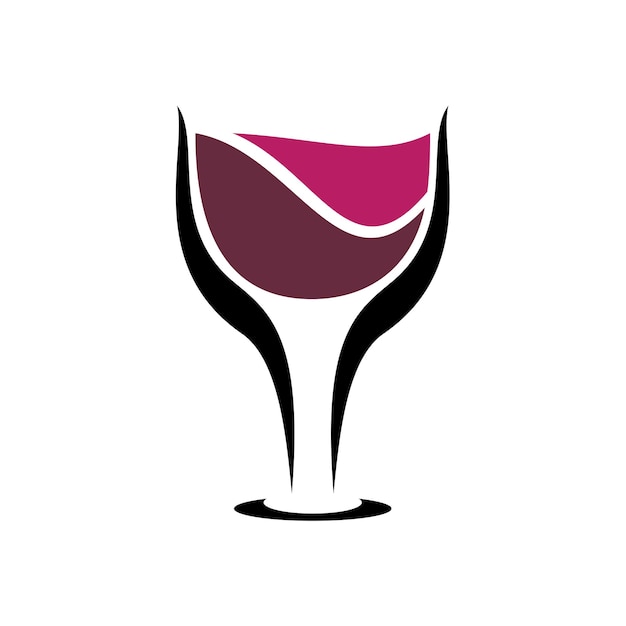 Diseño de ilustraciones de plantillas de logotipos vectoriales de íconos de vino