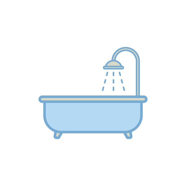 Diseño de ilustraciones de plantillas vectoriales de iconos de bañeras