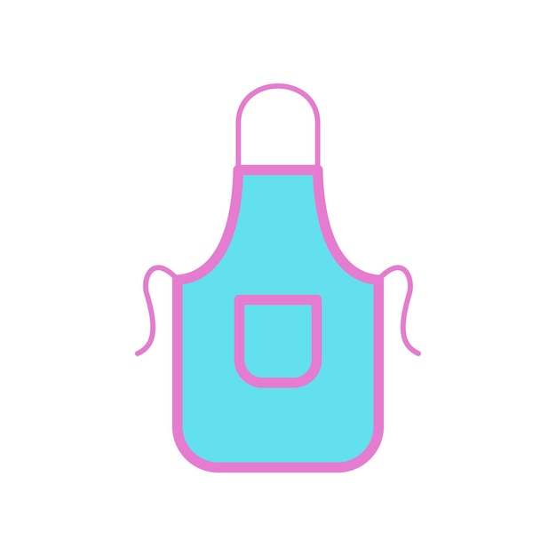 Diseño de ilustraciones de plantillas vectoriales de iconos de delantal de chef