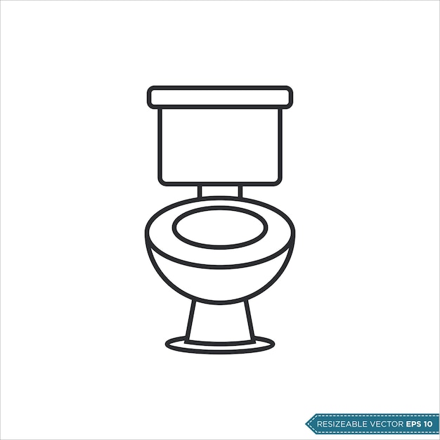 Diseño de ilustraciones de plantillas vectoriales de iconos de inodoros