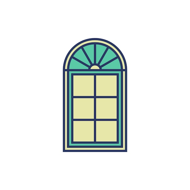 Diseño de ilustraciones de plantillas vectoriales de iconos de puertas