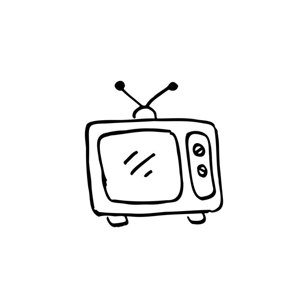 Diseño de ilustraciones de programas de televisión divertidos dibujados a mano