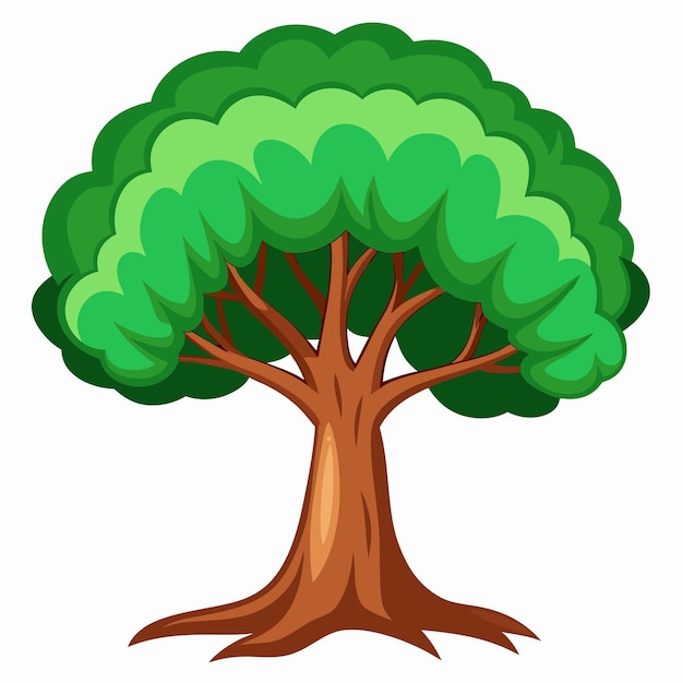 Diseño de ilustraciones vectoriales de arte de clips de árboles