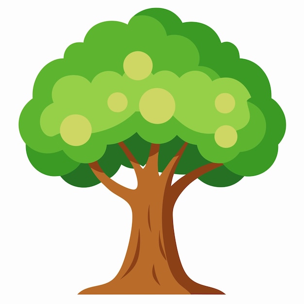 Diseño de ilustraciones vectoriales de arte de clips de árboles