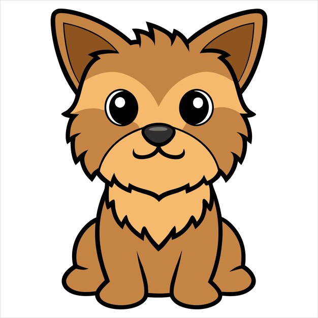 Diseño de ilustraciones vectoriales para el bebé de Bruselas Griffon Dog Sitting