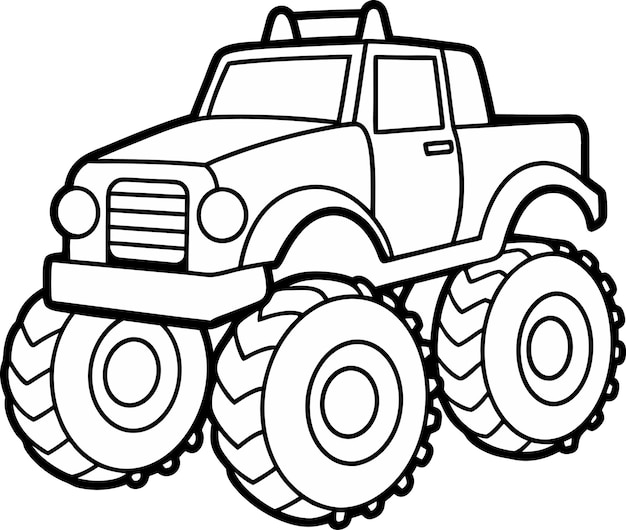 Diseño de ilustraciones vectoriales de camiones, jeeps y automóviles