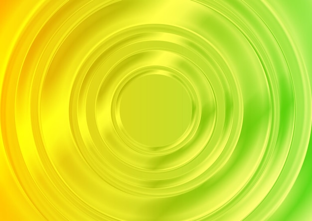 Diseño de ilustraciones vectoriales de círculos brillantes abstractos con gradiente verde amarillo