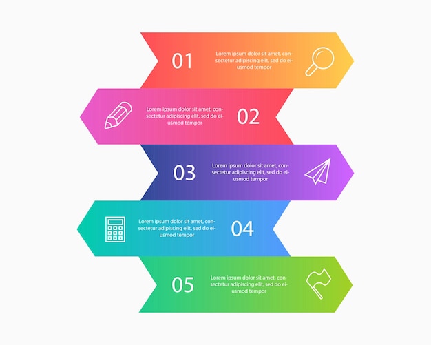 Diseño de ilustraciones vectoriales para la colección de infografías empresariales
