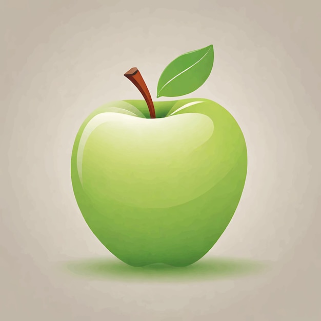 Diseño de ilustraciones vectoriales coloridas de manzana estilo de dibujos animados planos