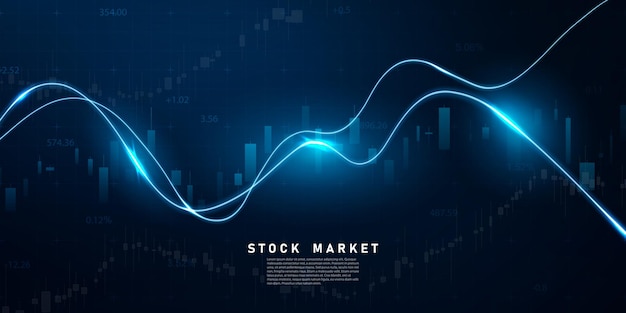 Diseño de ilustraciones vectoriales comerciales gráficos bursátiles o gráficos comerciales forex para ideas empresariales y financieras