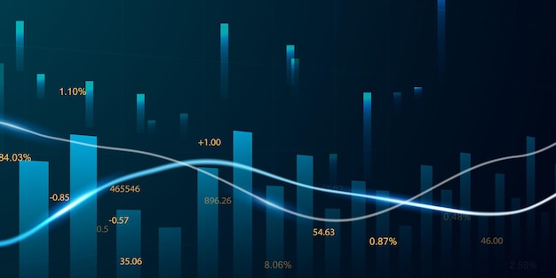 Diseño de ilustraciones vectoriales comerciales gráficos bursátiles o gráficos comerciales forex para ideas empresariales y financieras