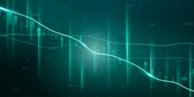 Diseño de ilustraciones vectoriales comerciales Gráficos bursátiles o gráficos comerciales Forex para ideas empresariales y financieras