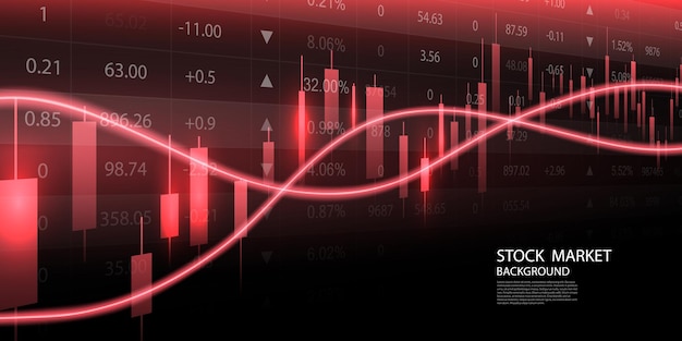 Diseño de ilustraciones vectoriales comerciales gráficos bursátiles o gráficos comerciales forex para ideas empresariales y financieras