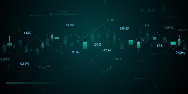 Diseño de ilustraciones vectoriales comerciales Gráficos bursátiles o gráficos comerciales Forex para ideas empresariales y financieras