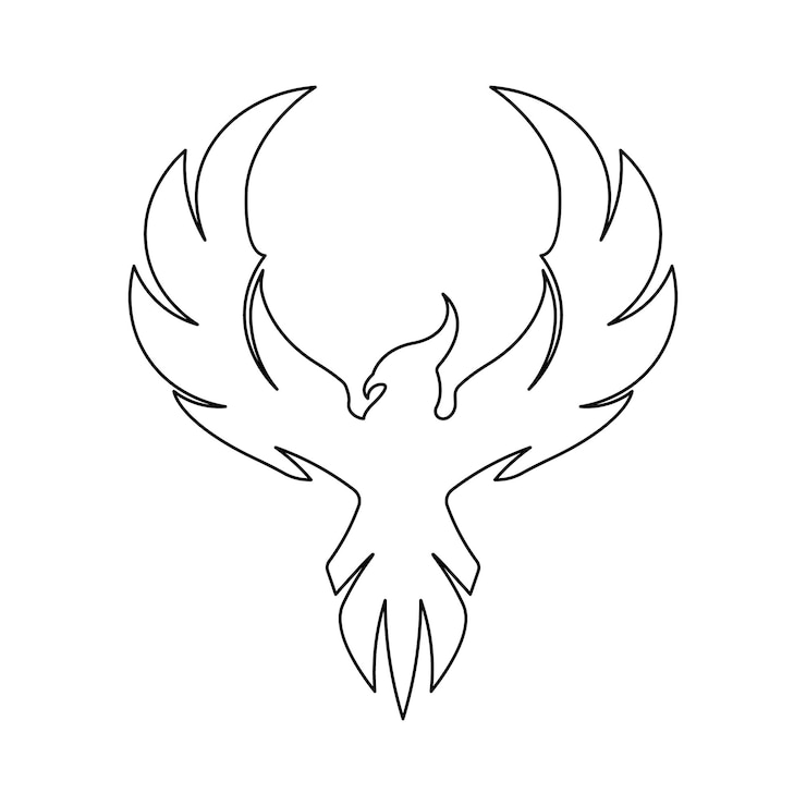 Vector diseño de ilustraciones vectoriales del contorno del logotipo del águila
