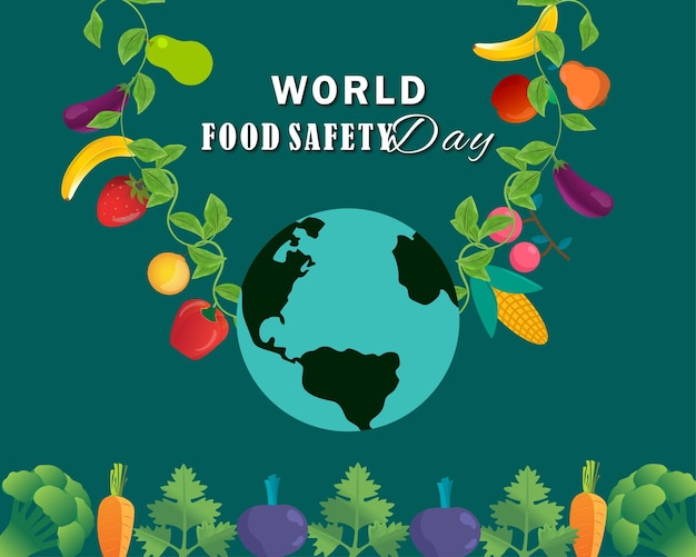 Vector diseño de ilustraciones vectoriales para el día mundial de la seguridad alimentaria para carteles y pancartas de las redes sociales