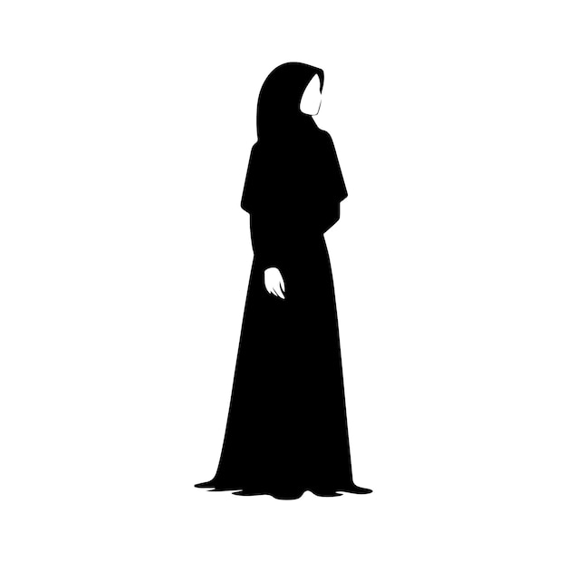 Diseño de ilustraciones vectoriales de estilo hijab de moda de pie