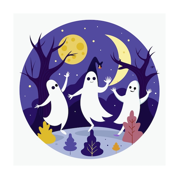 Diseño de ilustraciones vectoriales de Halloween