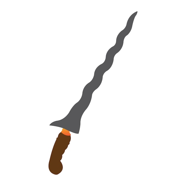 Diseño de ilustraciones vectoriales de iconos de keris javaneses