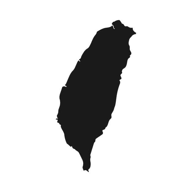 Diseño de ilustraciones vectoriales de iconos de mapa de Taiwán