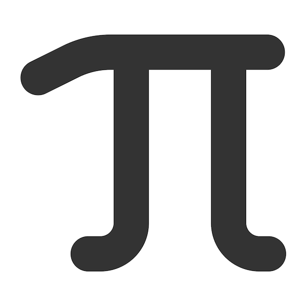 Diseño de ilustraciones vectoriales de iconos matemáticos pi