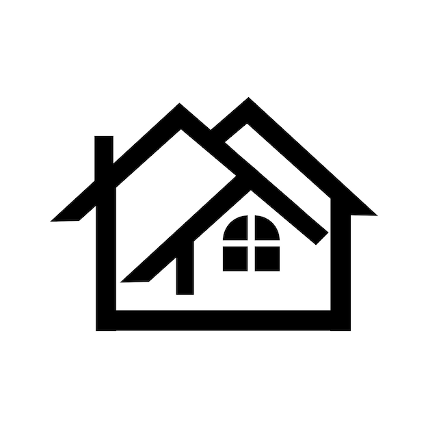 Diseño de ilustraciones vectoriales del logotipo de la casa