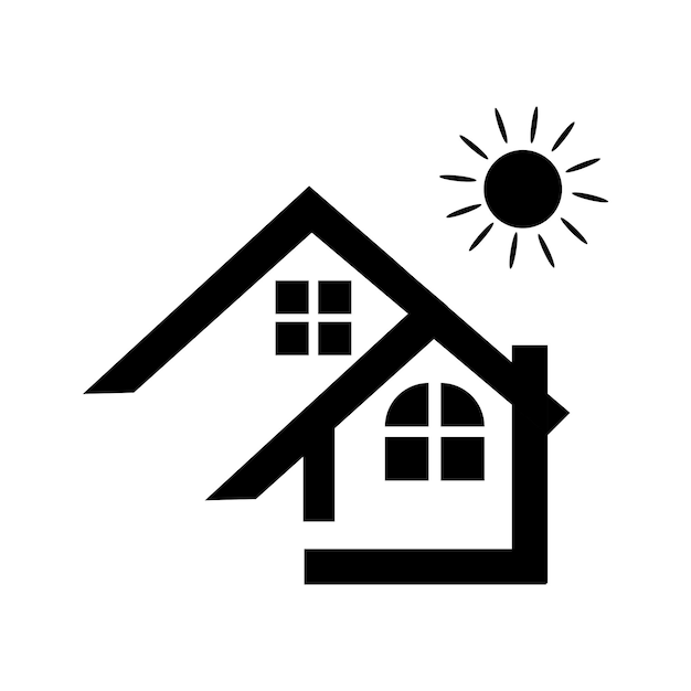 Diseño de ilustraciones vectoriales del logotipo de la casa