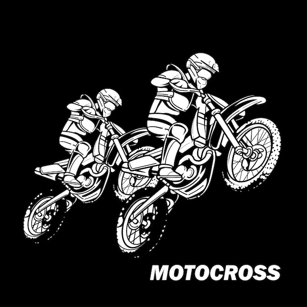 Vector diseño de ilustraciones vectoriales de motociclistas