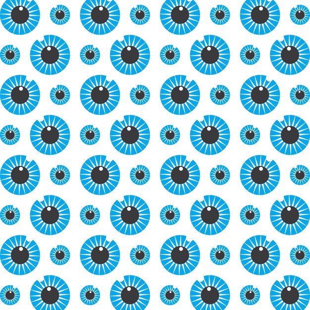 Diseño de ilustraciones vectoriales de patrón repetitivo multicolor de moda para el cuidado de los ojos