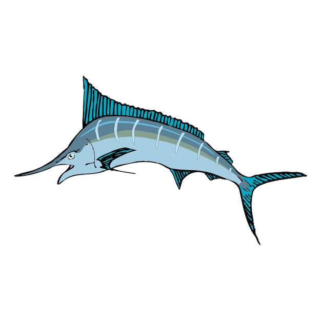Diseño de ilustraciones vectoriales de peces coloridos de estilo vintage creativo 59