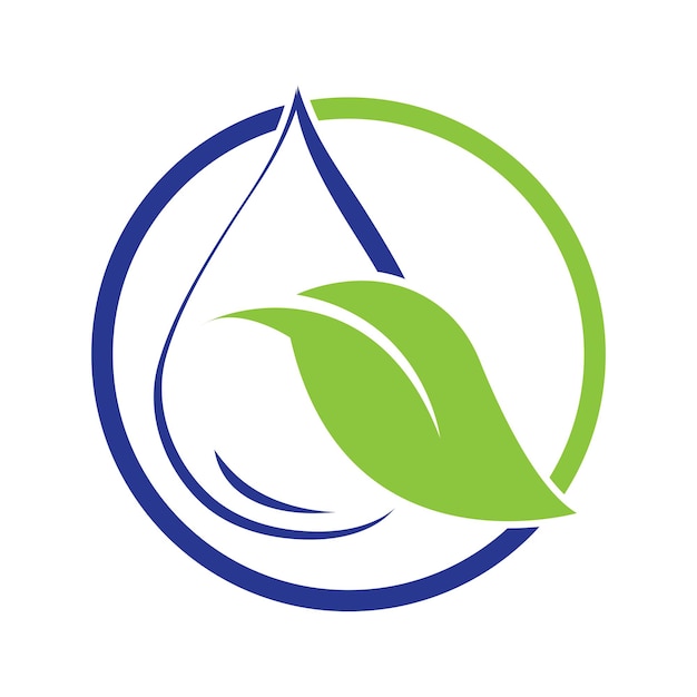 Diseño de ilustraciones vectoriales de la plantilla del logotipo de la gota de agua