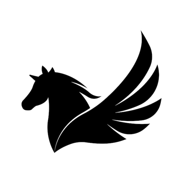 Diseño de ilustraciones vectoriales para la plantilla del logotipo de Pegasus
