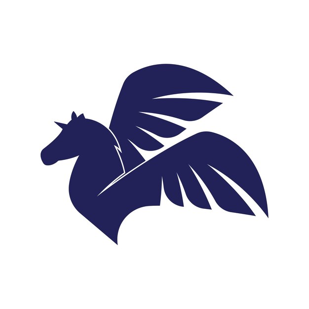 Diseño de ilustraciones vectoriales para la plantilla del logotipo de Pegasus