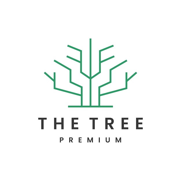 Diseño de ilustraciones vectoriales de plantillas de logotipos de árboles