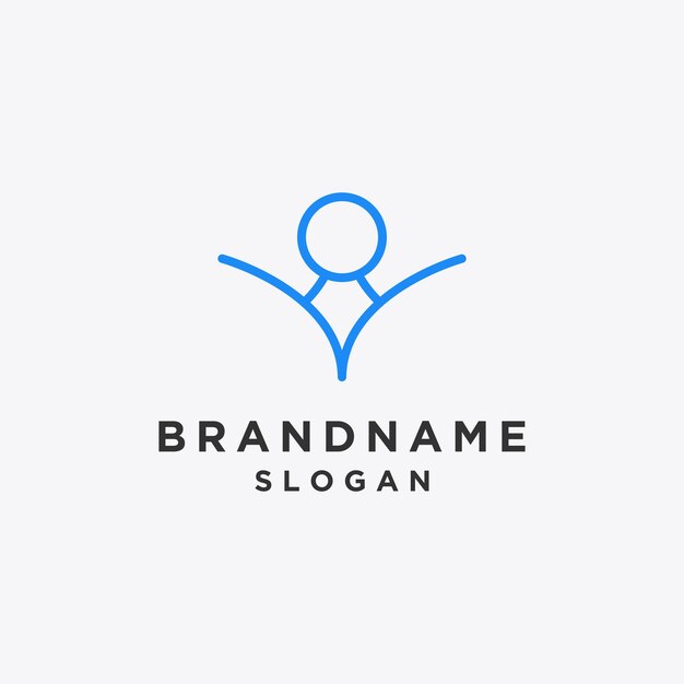 Diseño de ilustraciones vectoriales de plantillas de logotipos de personas